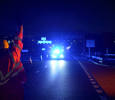 Blue light incursion video produced by Costain