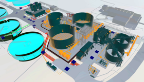3D image of Spernal wastewater treatment works