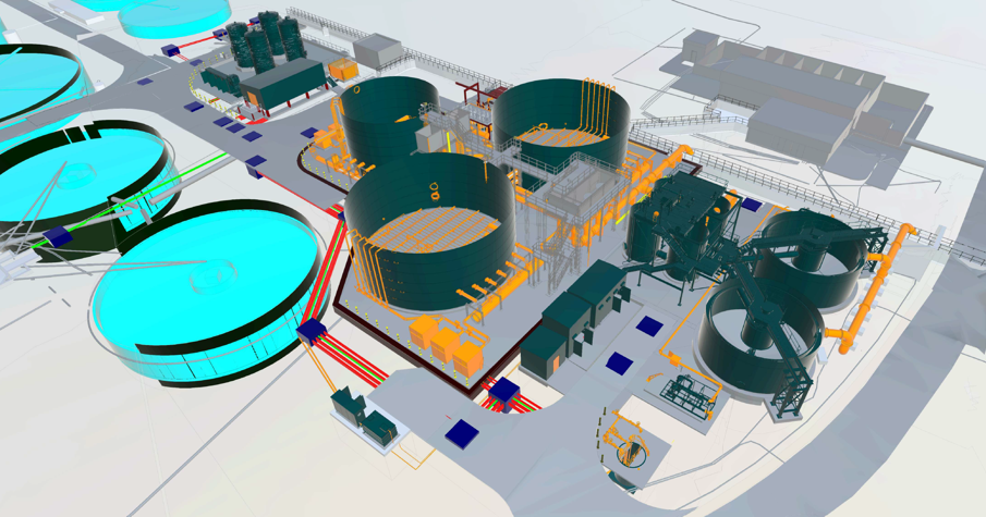 3D image of Spernal wastewater treatment works