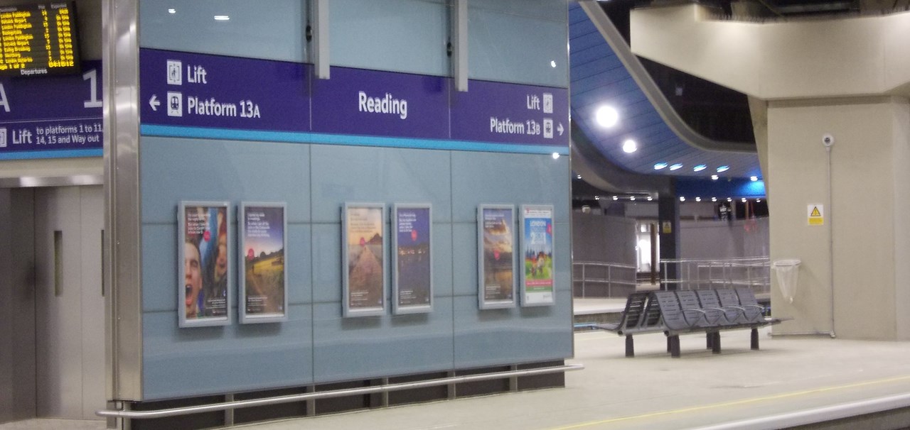 Platform area at reading Station redevlopment