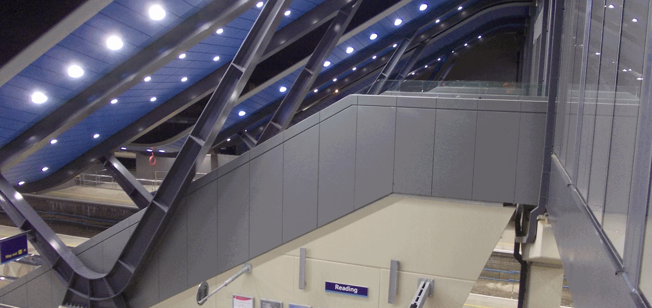 Escalators at Reading Station redevelopment