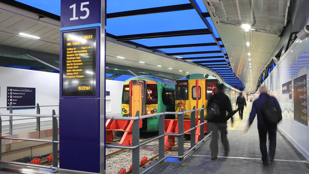 Platform at London Bridge Station