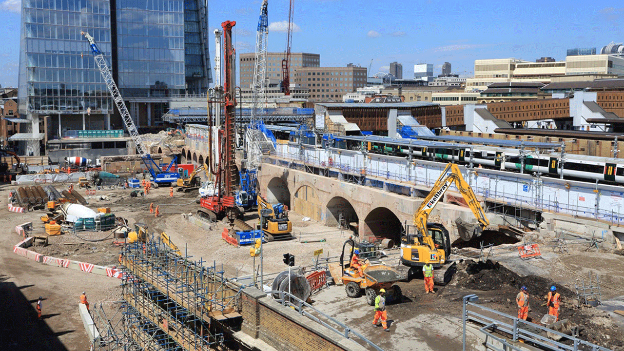 Construction at London Bridge station