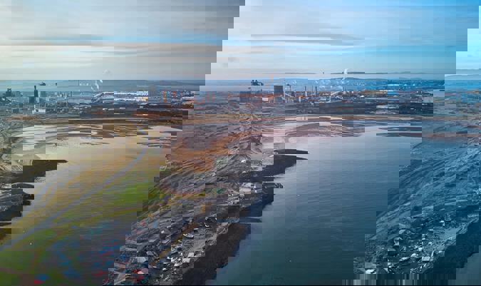 Teesside estuary view