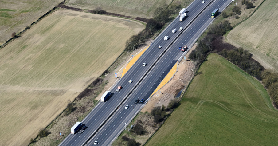 New emergency areas on M1 junction 28-30 built by Costain