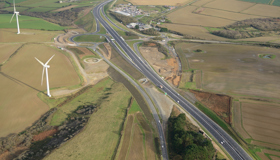 A30 dual carriageway in Cornwall, constructed by Costain