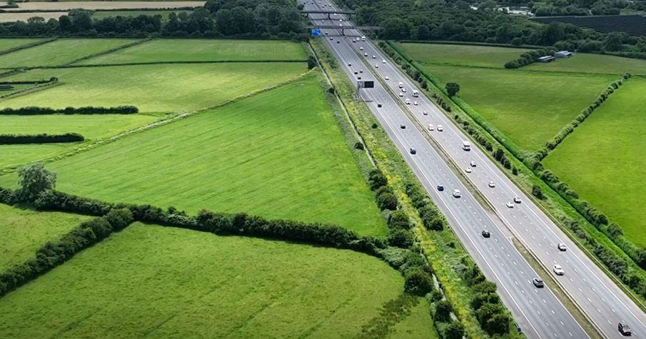 M5 J22a Bridgwater (Still From Drone Video)