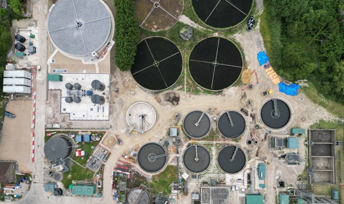 Lingfield WwTW Southern Water CMDP site drone image