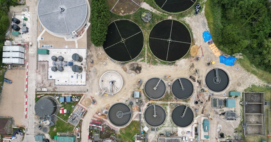 Lingfield WwTW Southern Water CMDP site drone image