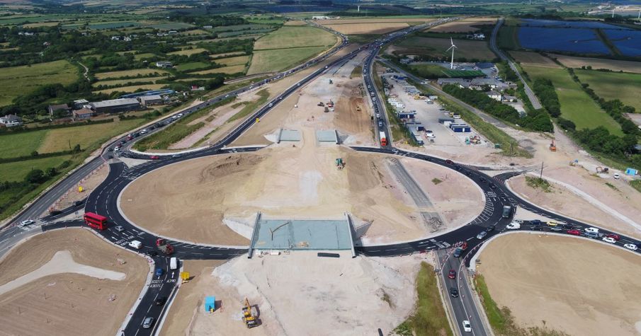 A30 drone image of construction stage