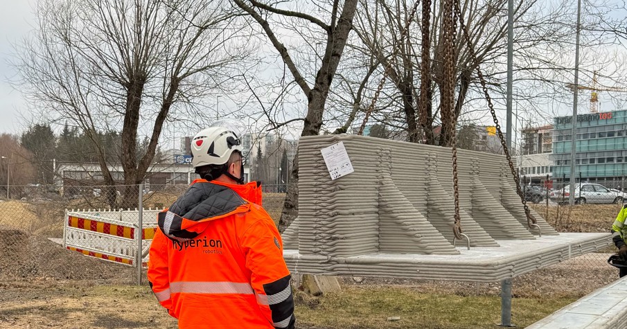 Low Carbon 3D Printed Concrete Sleepers #2 Credit Hyperion Robotics