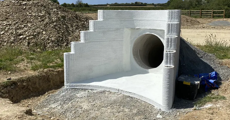 3D printing wall on Costain upgrade of the A30
