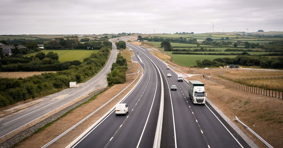 Costain delivered the A30 dual carriageway in Cornwall